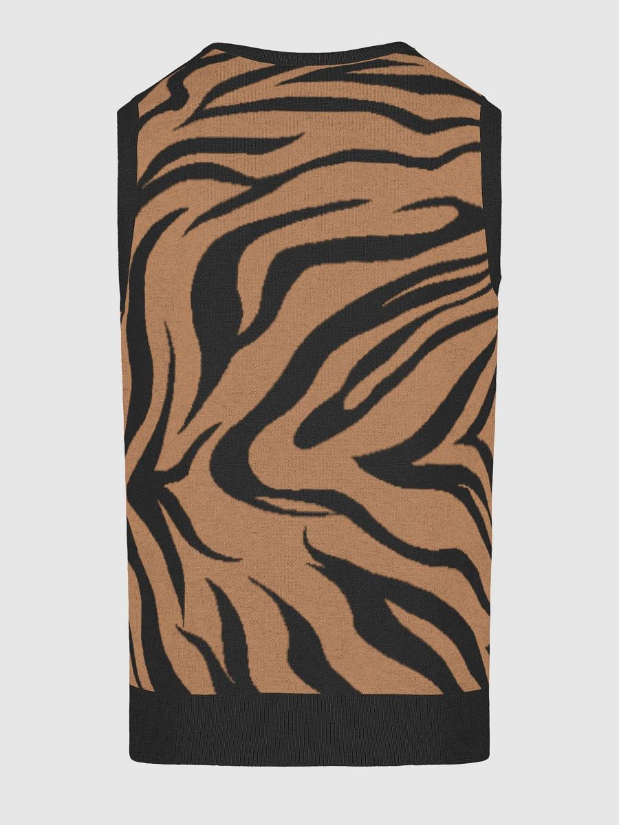 Tiger Stripe Knitted V-Neck Vest product image (4)