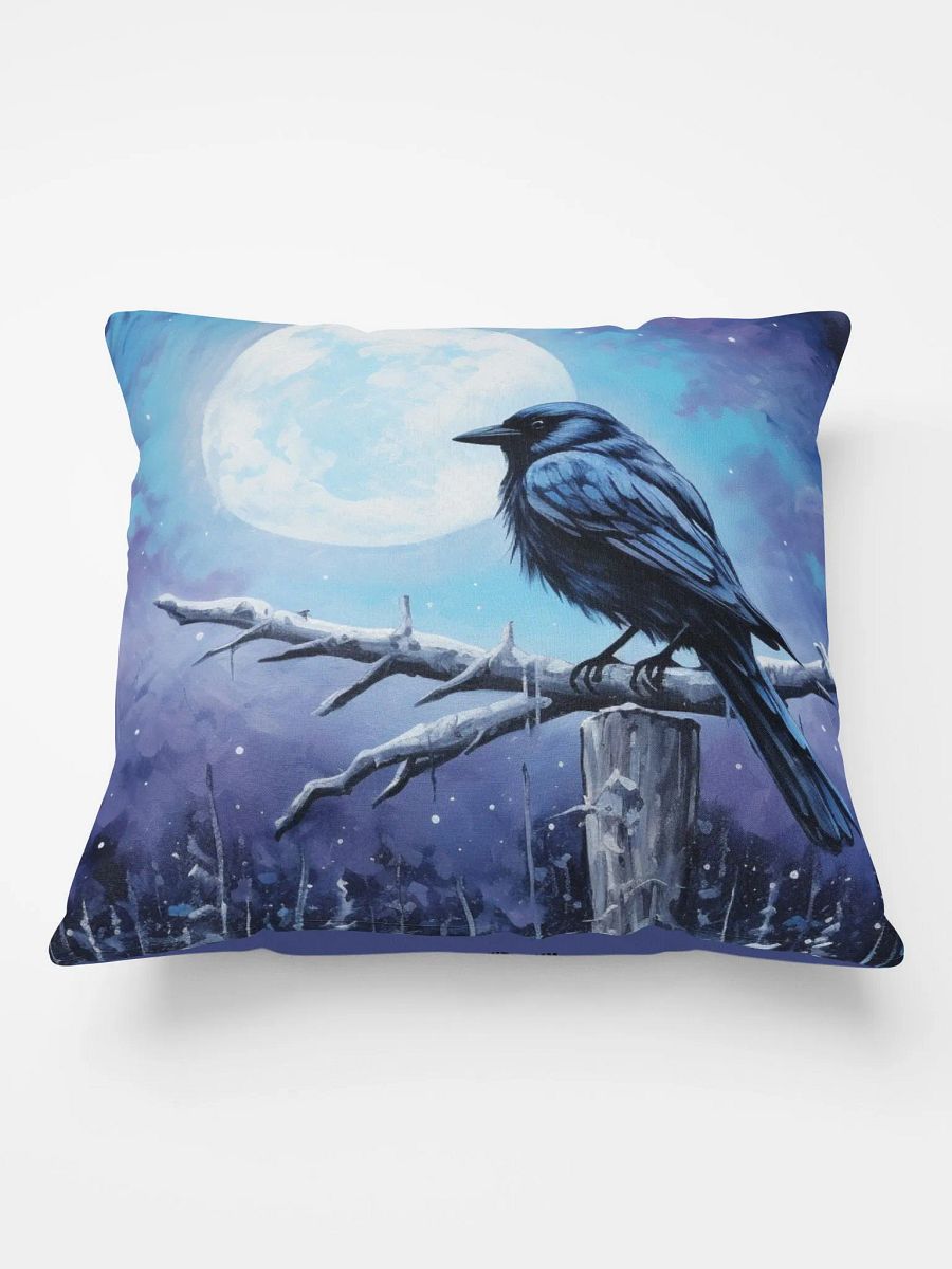 COZY PILLOW 🔵 A lonely bird on a cold branch product image (1)