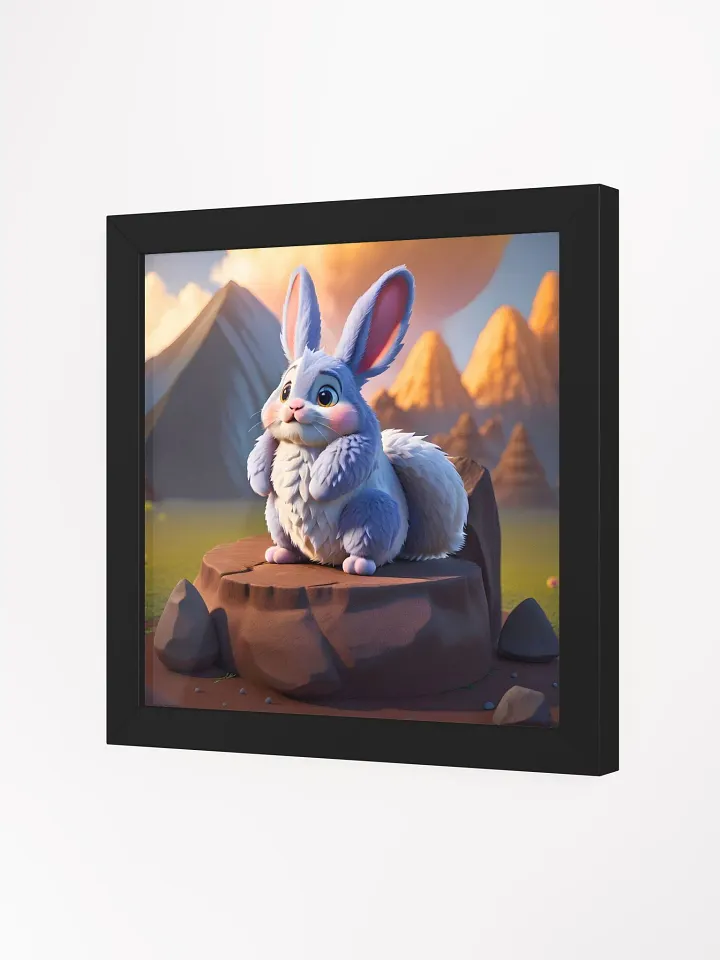 Endangered Species - Mexico - Volcano Rabbit Eco-Friendly Ayous Wood Framed Poster product image (2)