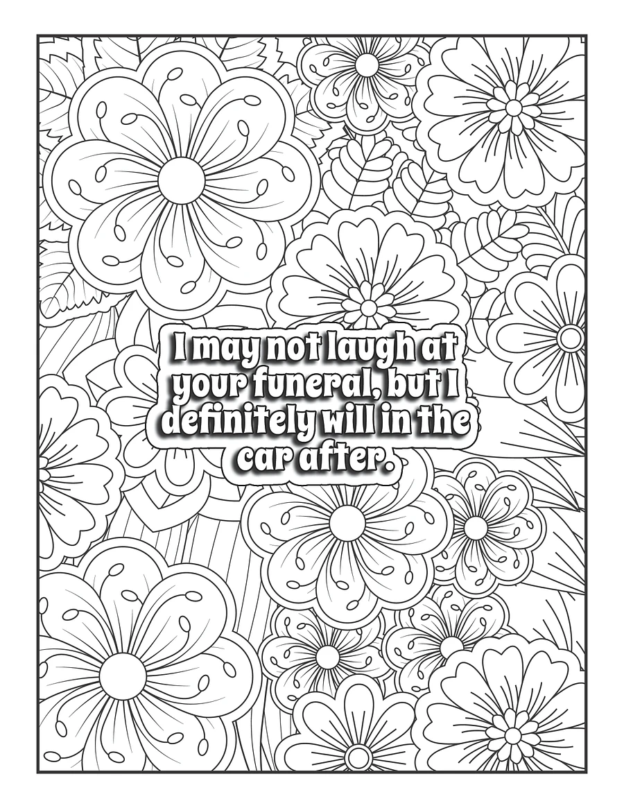 Art & Inappropriate Thoughts Swear Word Coloring Book for Adults | Printable | Cuss Words | Sweary Phrases | Curse Words |Random Thoughts product image (3)