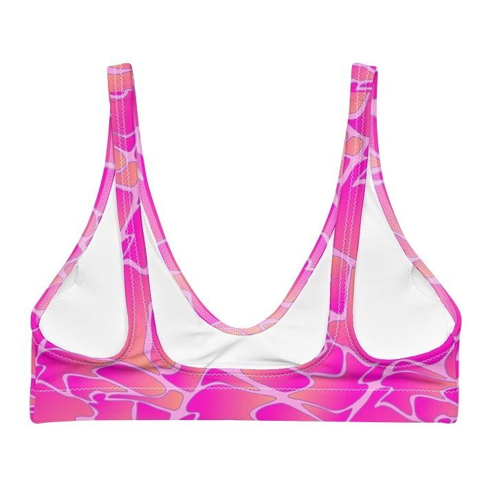 Crazy Paving Pink Pattern Padded Bikini Top product image (2)