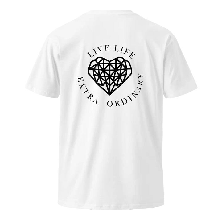 STAY GOLD DAHLING PREMIUM WHITE MEN’S CREW TEE product image (1)