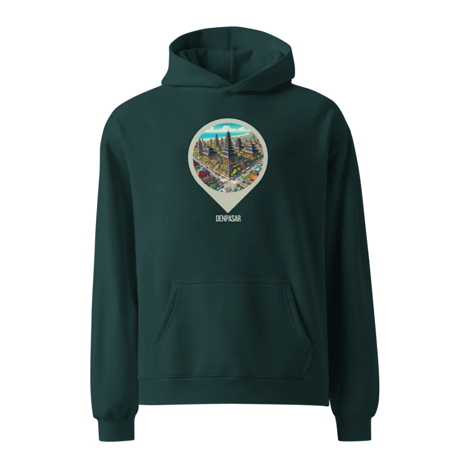 Bali Dreams Oversized Hoodie | AI Design: Denpasar – Bali's Herz product image (1)