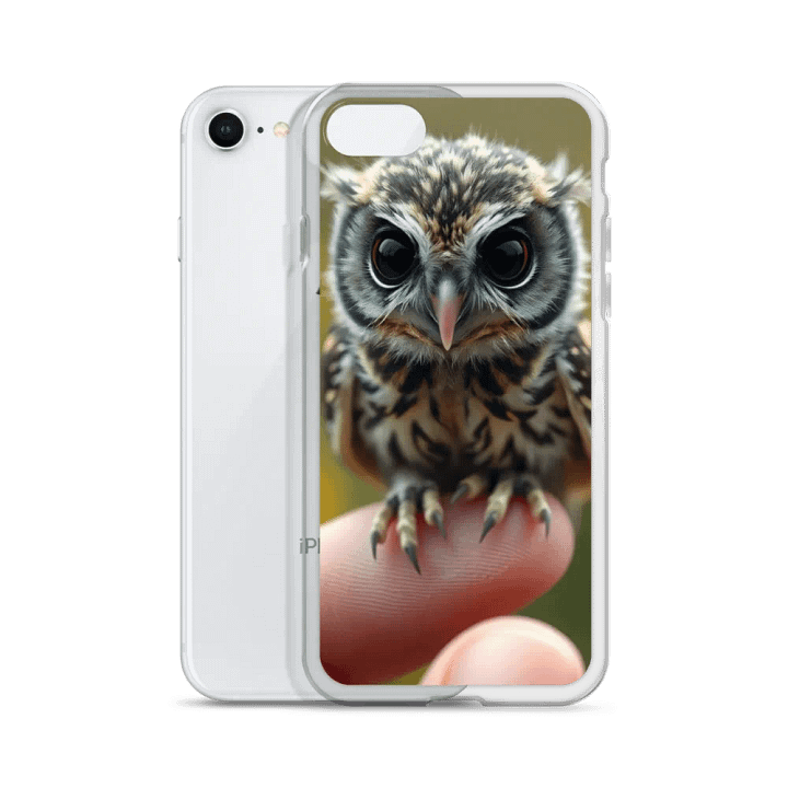Tiny Owl Perched on a Finger Clear iPhone® Case product image (51)