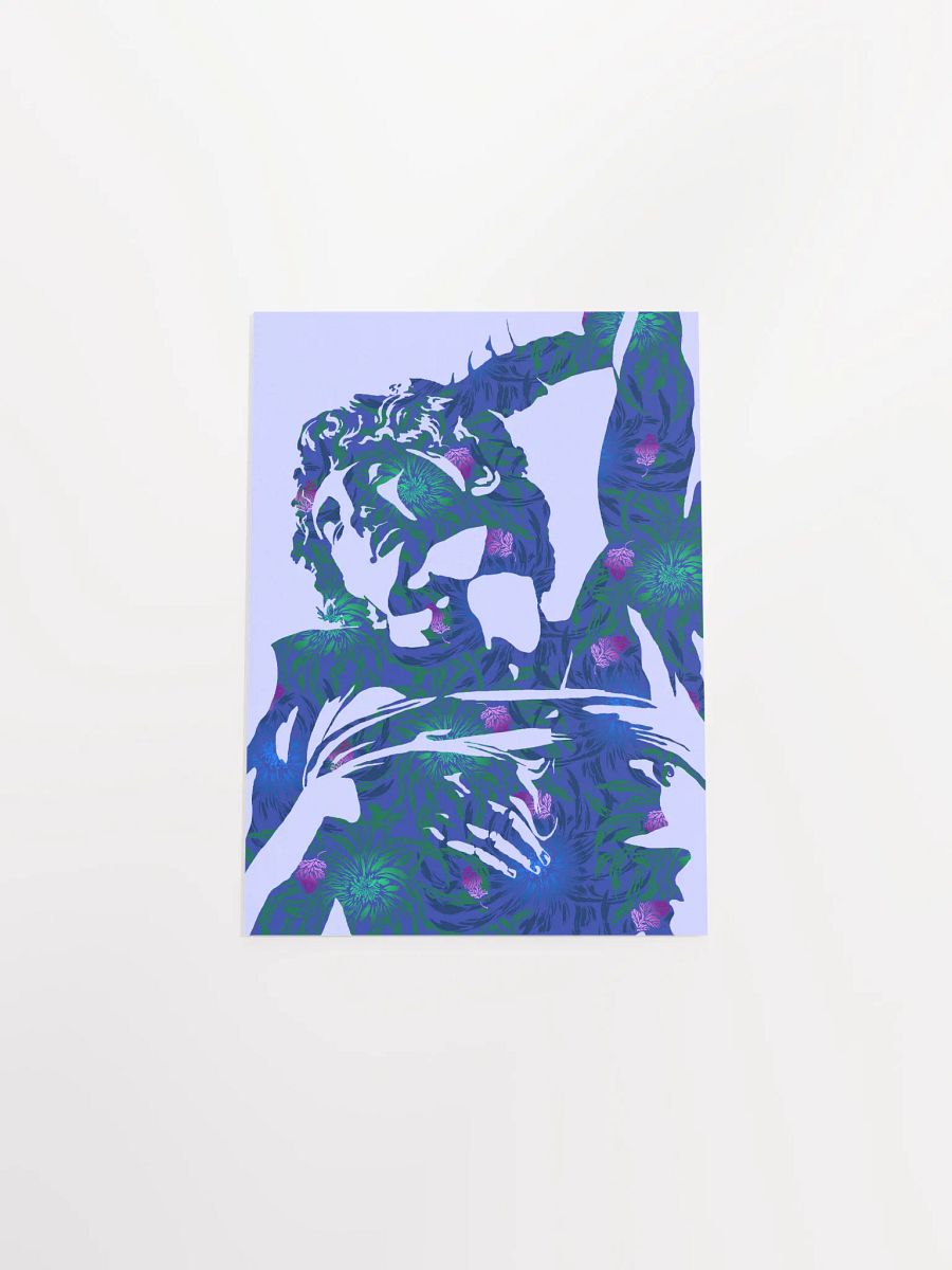 Blue Michelangelo on Chrysanthemums - Print product image (5)