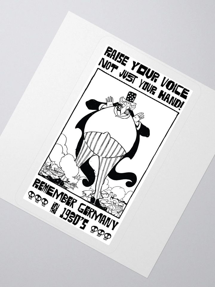 Raise Your Voice Not Your Hand Political Student Sticker product image (4)