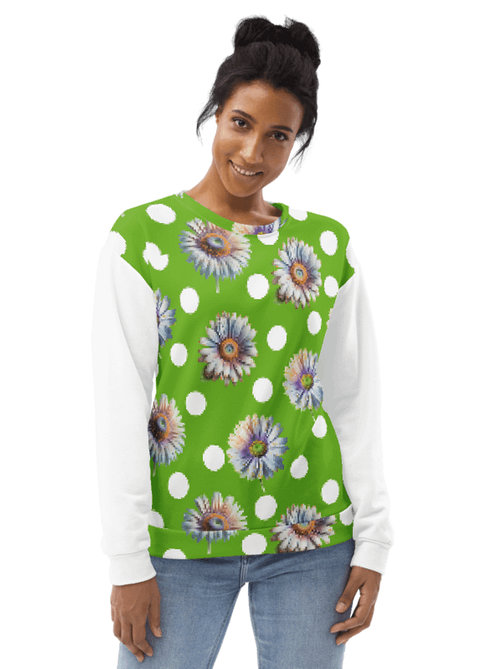 Daisy Dots - Lime Green Sweatshirt product image (1)