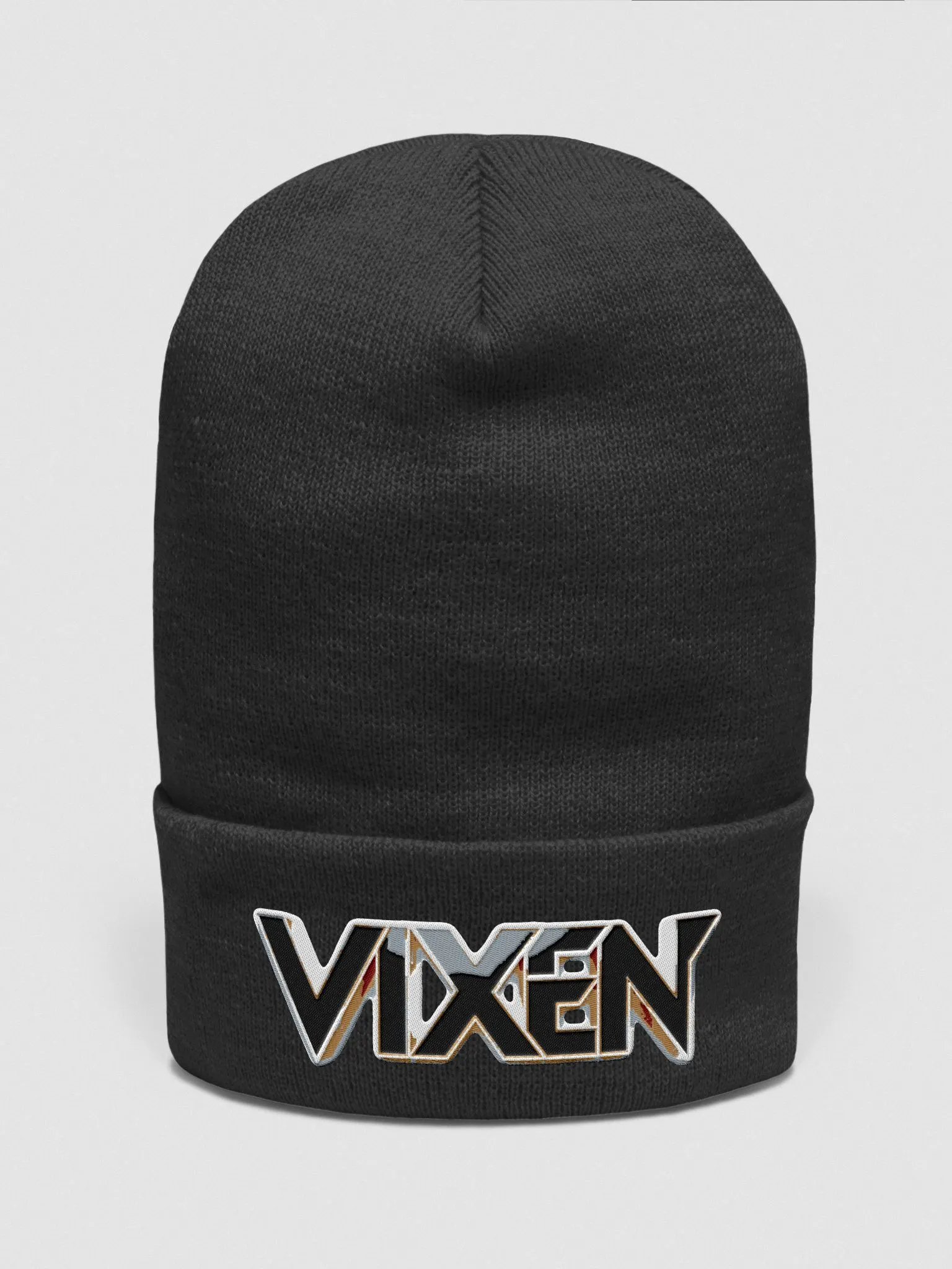 Vixen Cuffed Beanie 3D Style Embroidered product image (1)