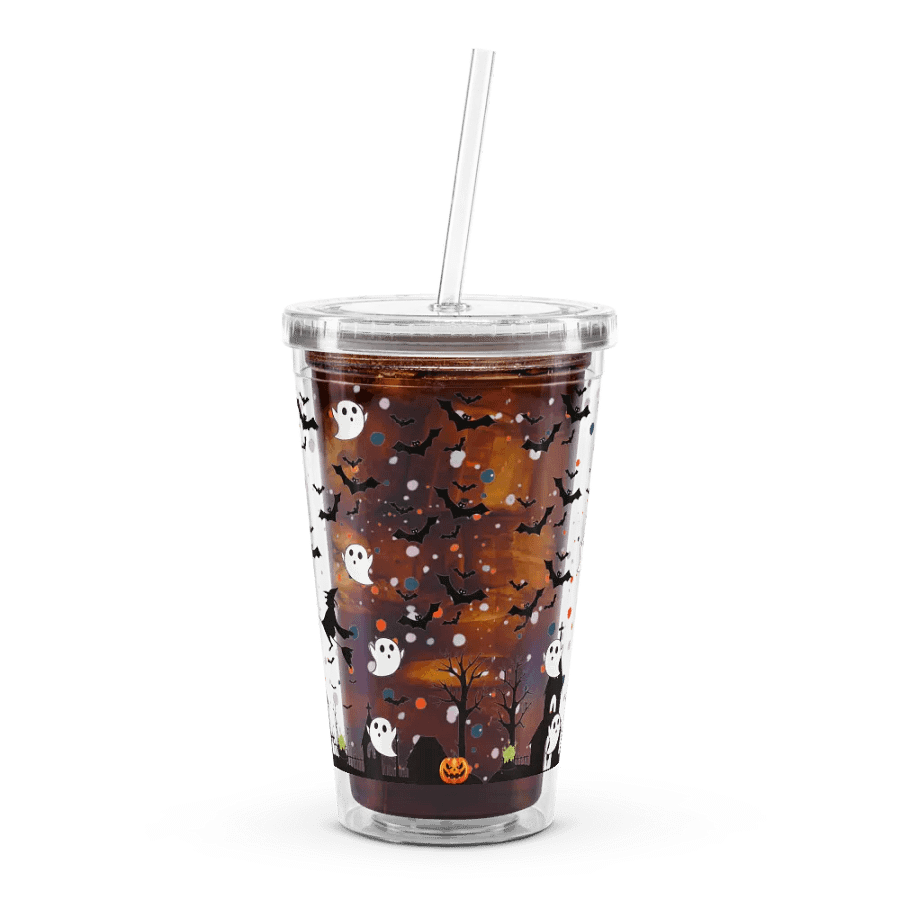 Whimsical Halloween Scene: 16 oz Double Wall Tumbler product image (11)