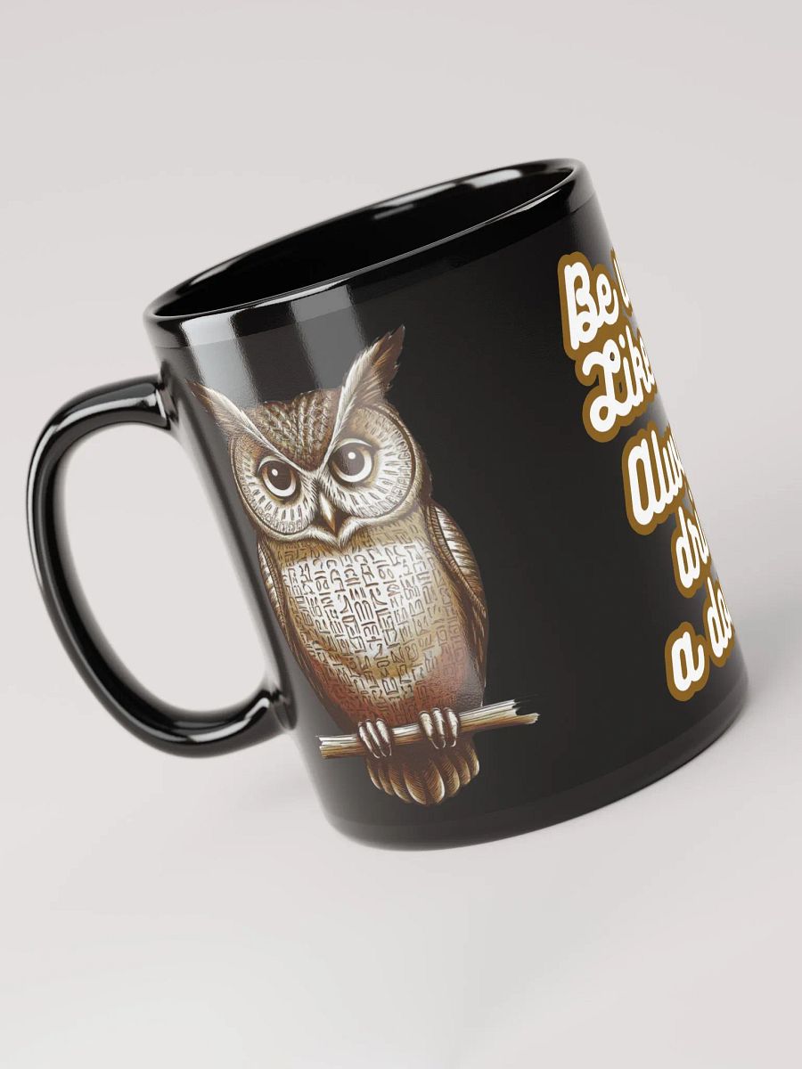 Wise Double Owl Black Mug product image (3)
