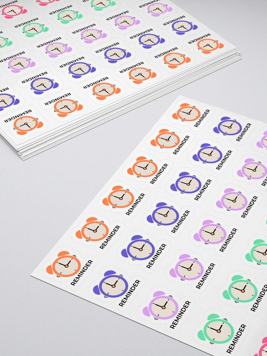 Colorful Clock Reminder Stickers – Hand-Drawn, Functional Planner Stickers for Bullet Journals, Work, and Office Organization product image (4)