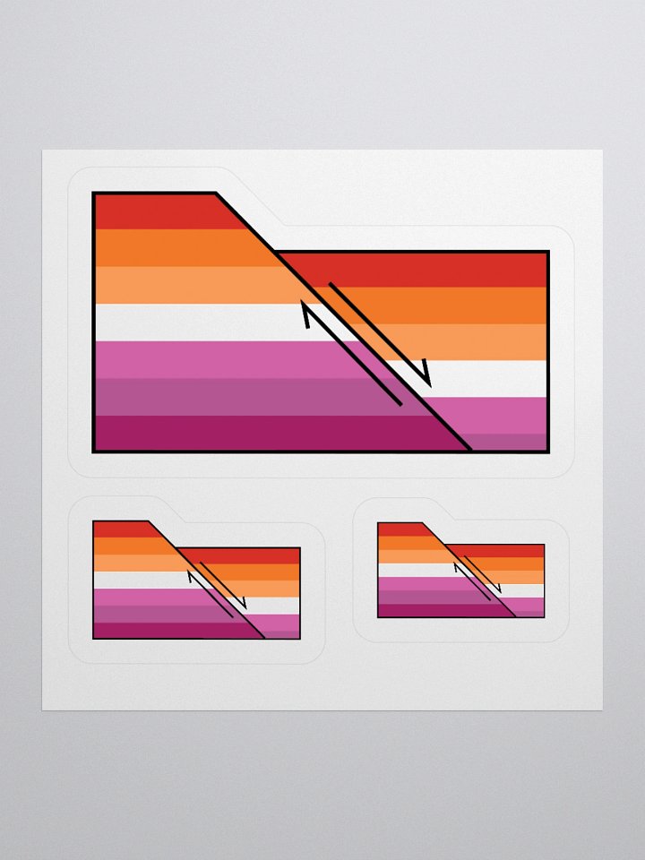 Faulted Pride Flags- Lesbian Sticker product image (1)