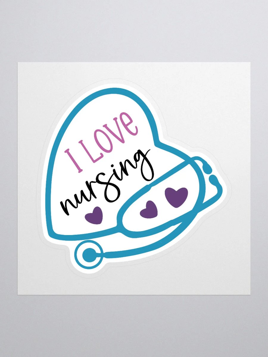 I Love Nursing Sticker product image (1)