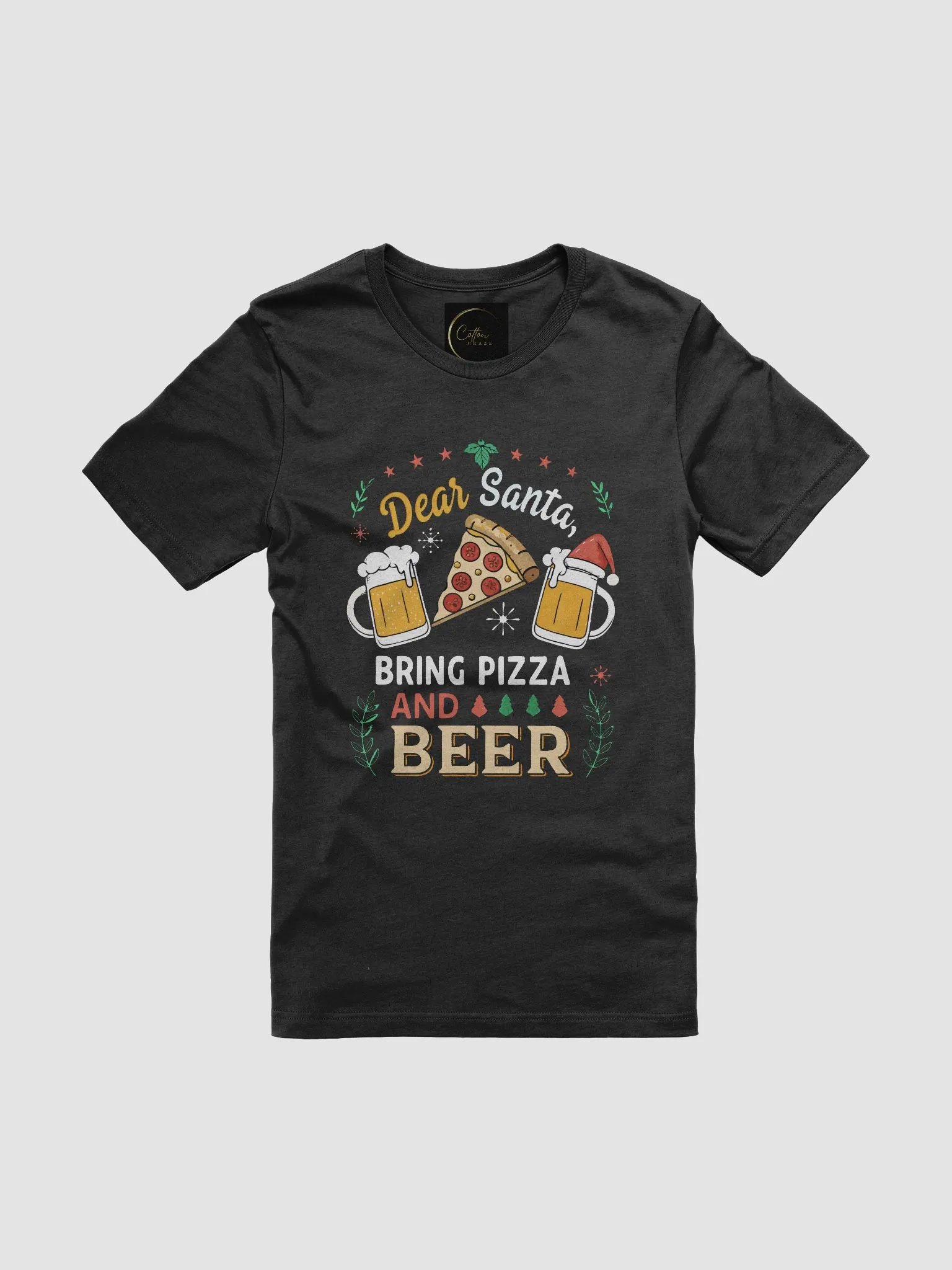 Dear Santa Bring Pizza and Beer Bella+Canvas Tee product image (5)