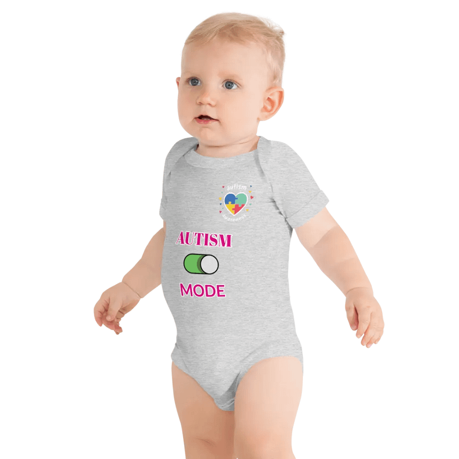 Autism Mode Puzzle Heart Baby Onesie product image (11)