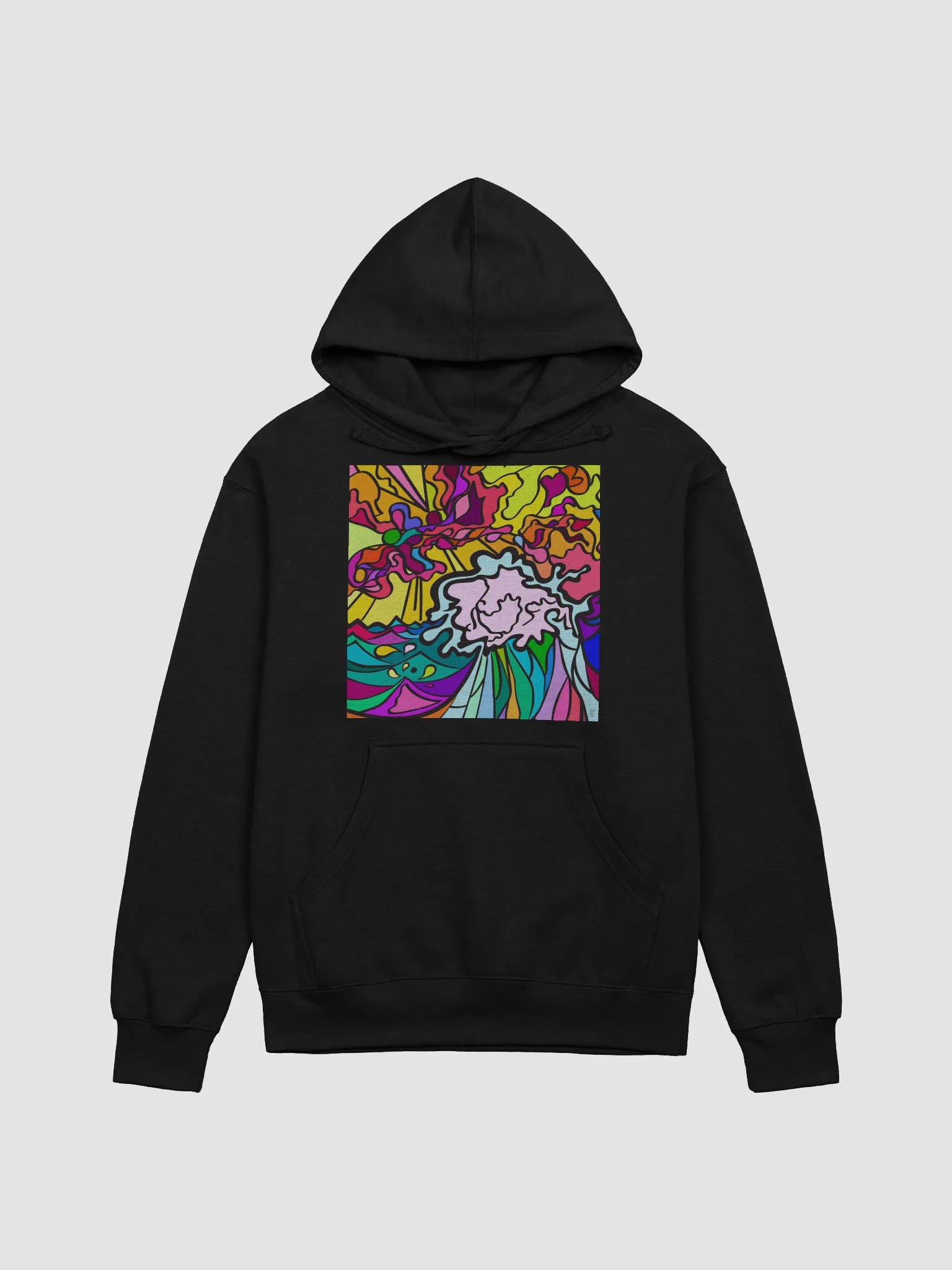 Ethereal Swirls Midweight Hoodie - Wave at Sunset product image (3)