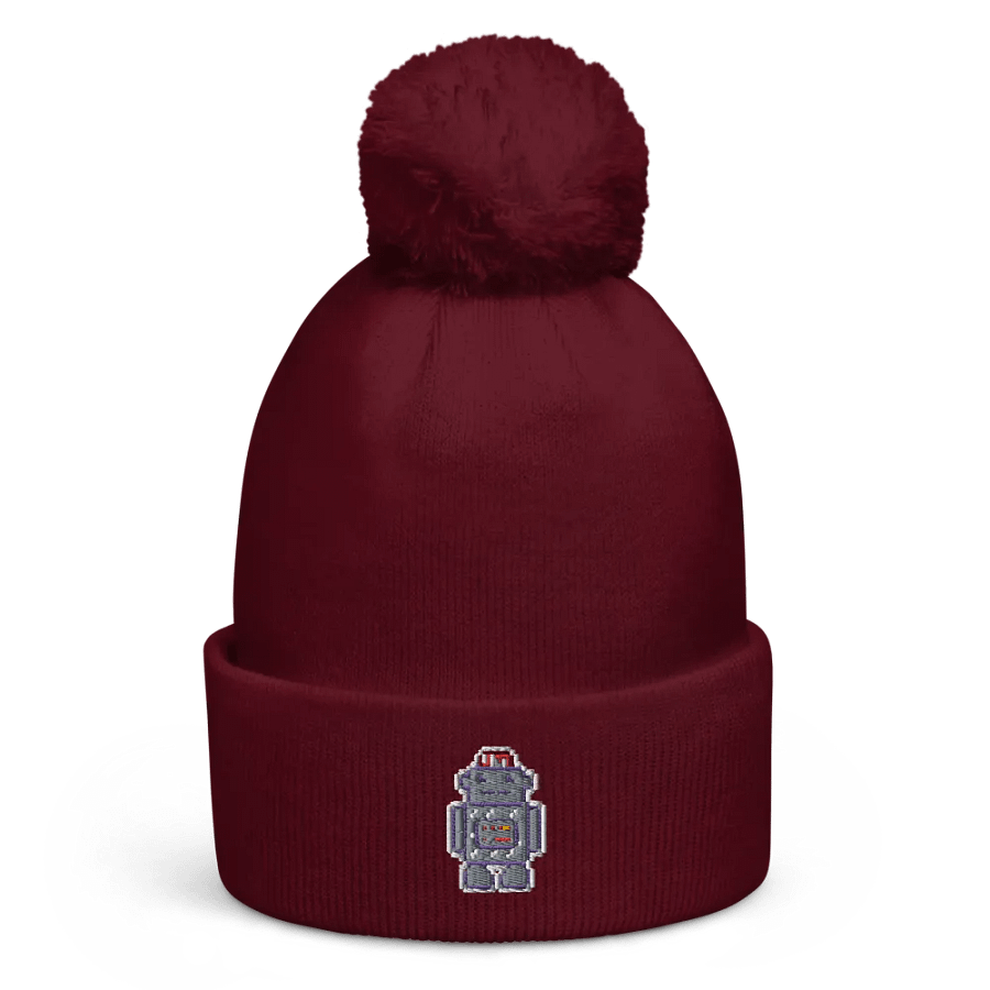 Pixel Robot pompom beanie product image (1)