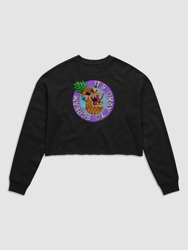 Please Scream: Bella+Canvas Women's Fleece Crop Sweatshirt product image (1)