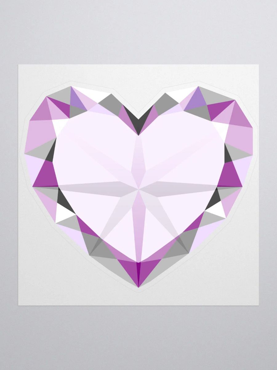 Crystal Pride Heart (Ace Pride) Cut Sticker product image (1)