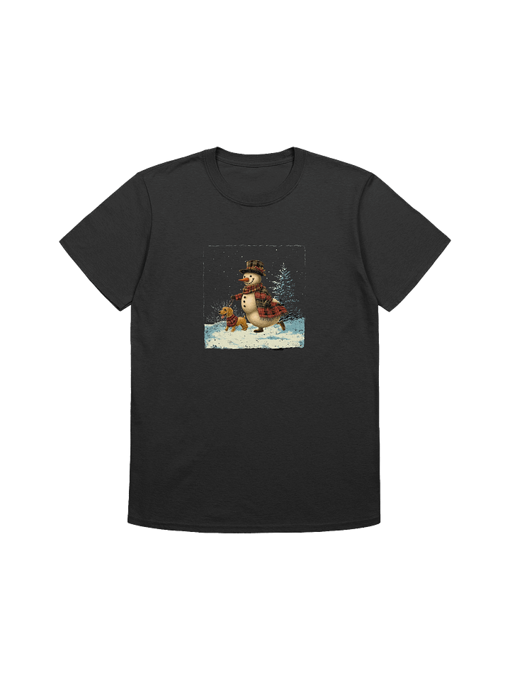 Vintage Santa and His Dog Unisex Christmas T-Shirt product image (1)