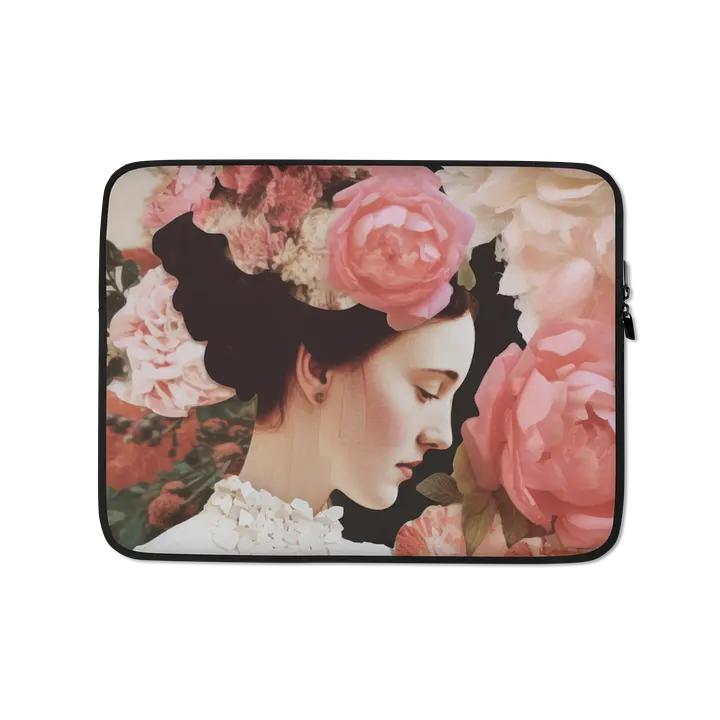 Vintage Lady Floral Elegance Laptop Sleeve product image (1)