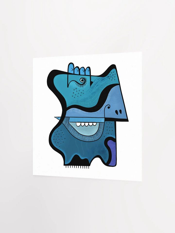 Blue Face Square Poster product image (4)