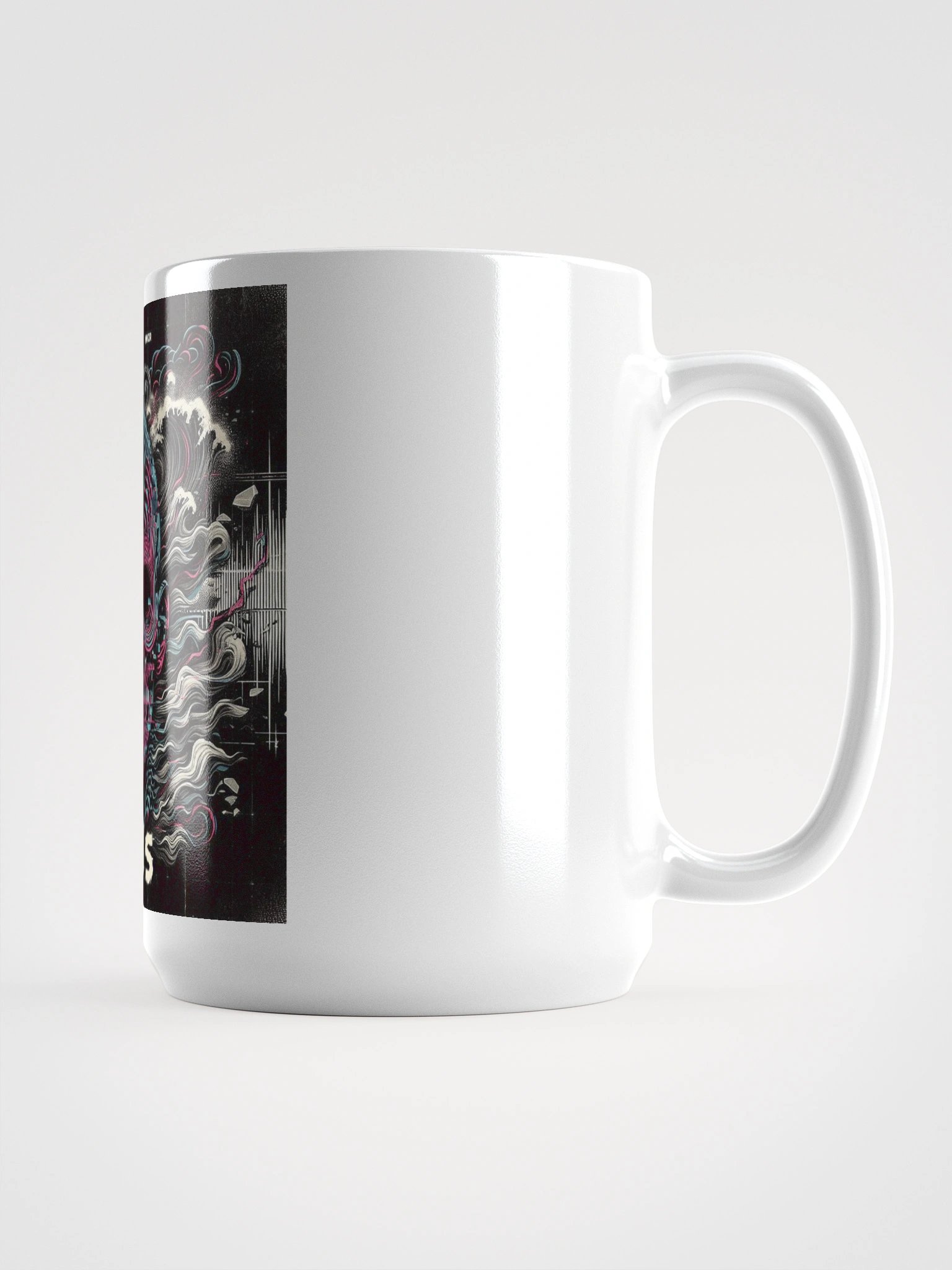Feathered AD Logo White Glossy Mug product image (1)