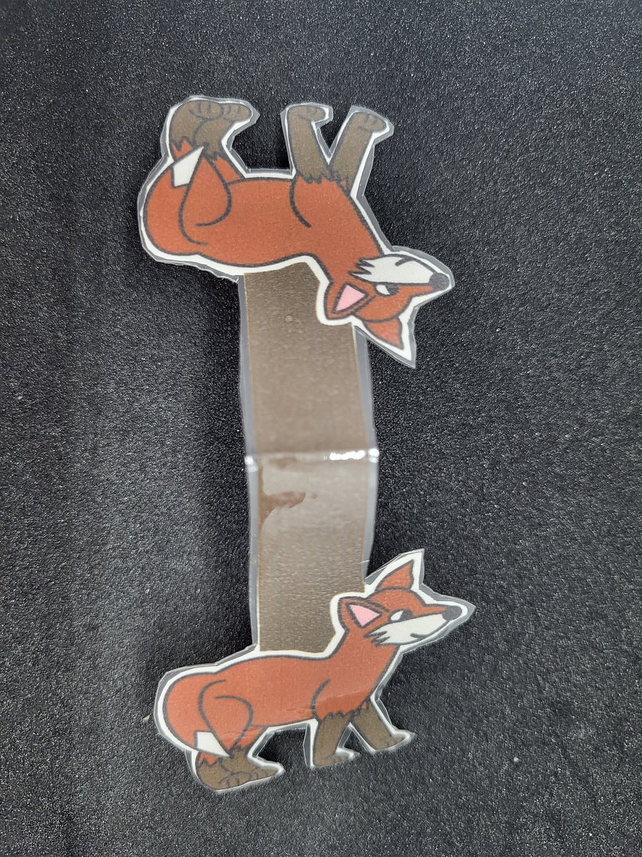 Cute Cartoon Red Fox Magnetic Bookmark – Laminated Animal Friend product image (2)