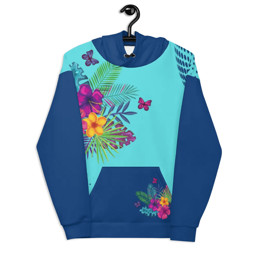 Blue Floral Hoodie product image (8)