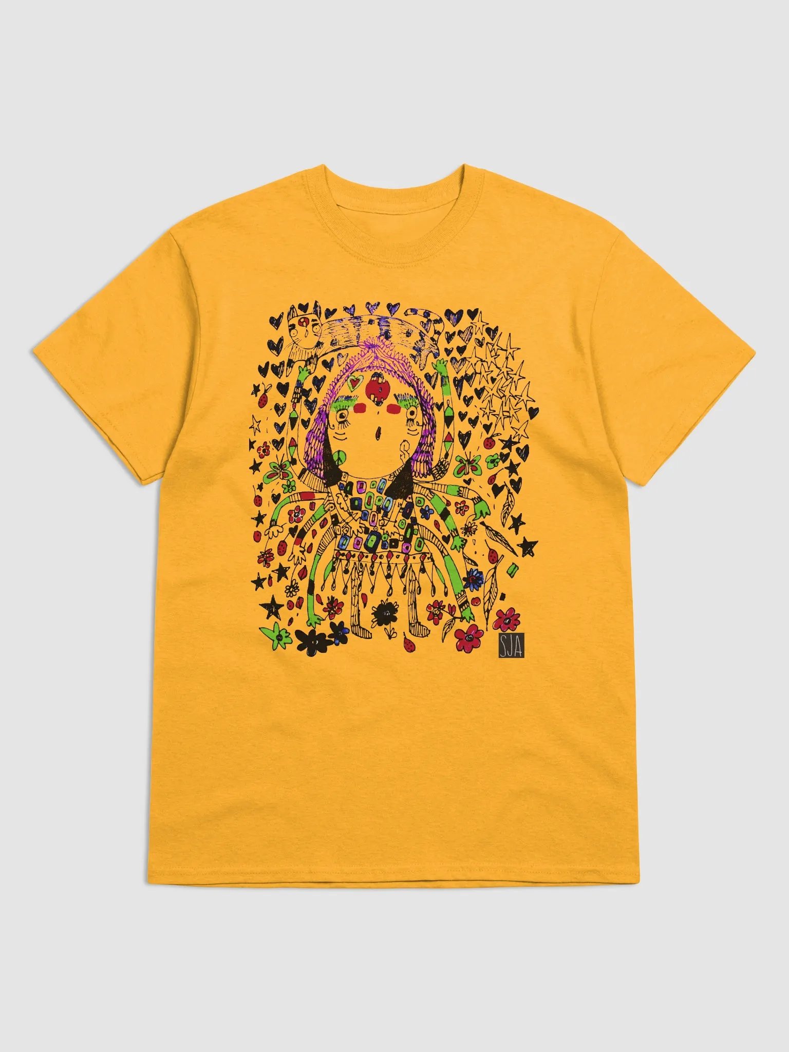 SJA Throwback Yellow Gildan Heavyweight T-shirt product image (5)