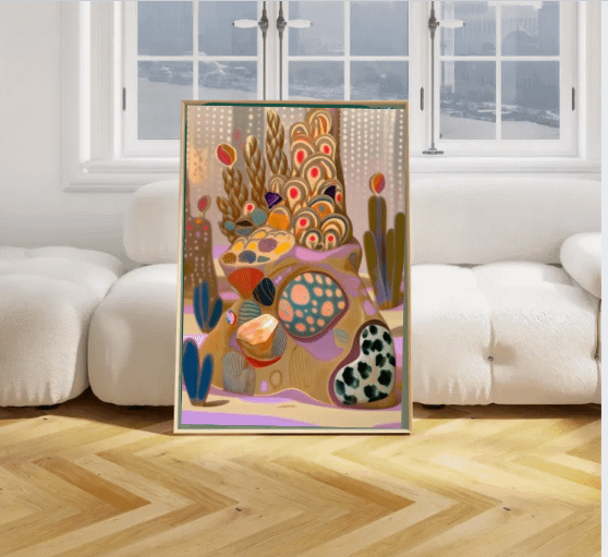 Midcentury Modern Colorful Pink Rock product image (4)