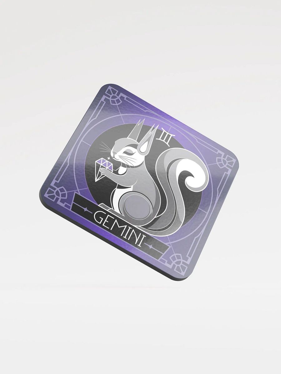 Coaster or micro art piece: libra pooky with gem product image (1)