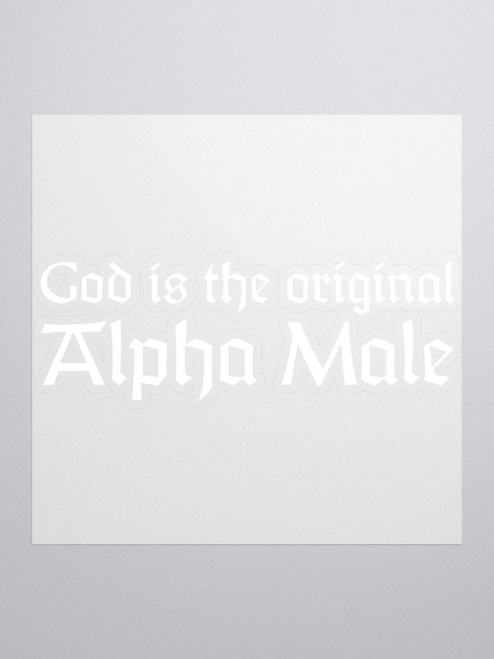 Alpha Male Sticker (White) product image (1)