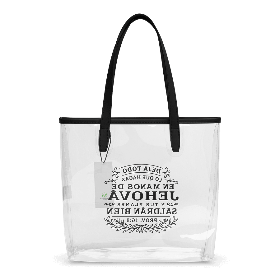 Bolso Transparente con Proverbios 16:3 product image (2)