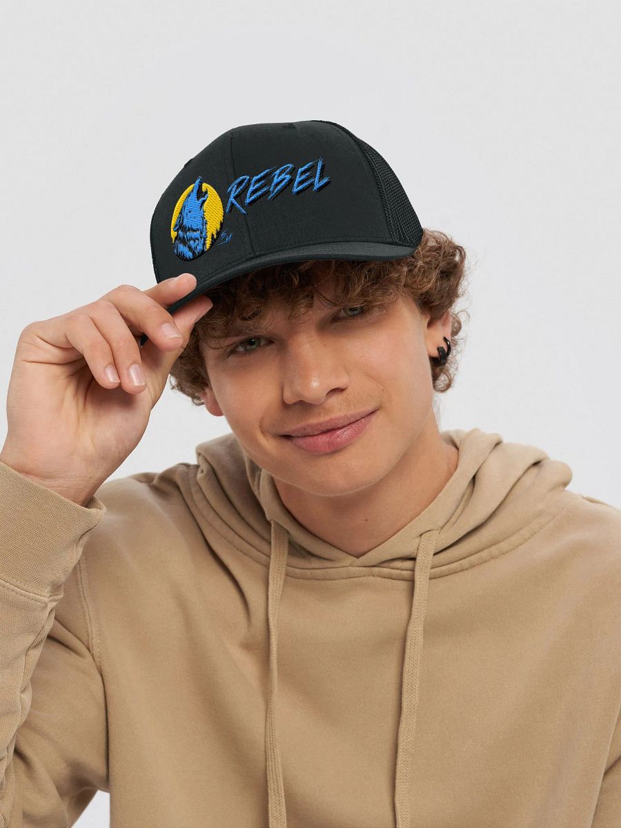REBEL Trucker Hat w/Wolf Embroidery product image (6)