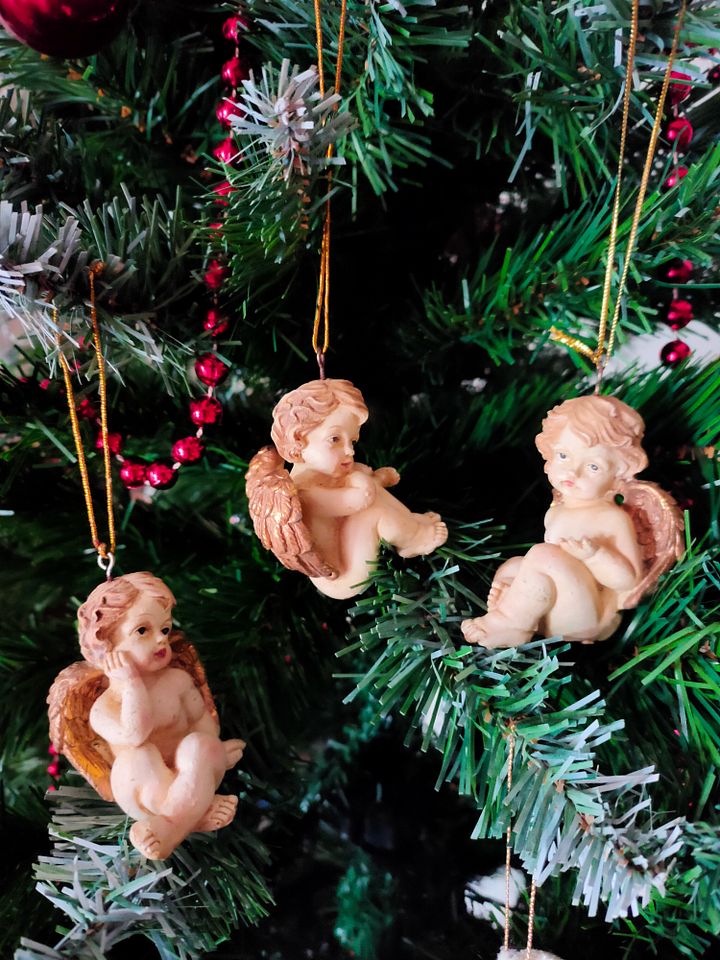 Anjo Vintage "Toque de Luz" para Árvore de Natal - Mão aberta product image (1)