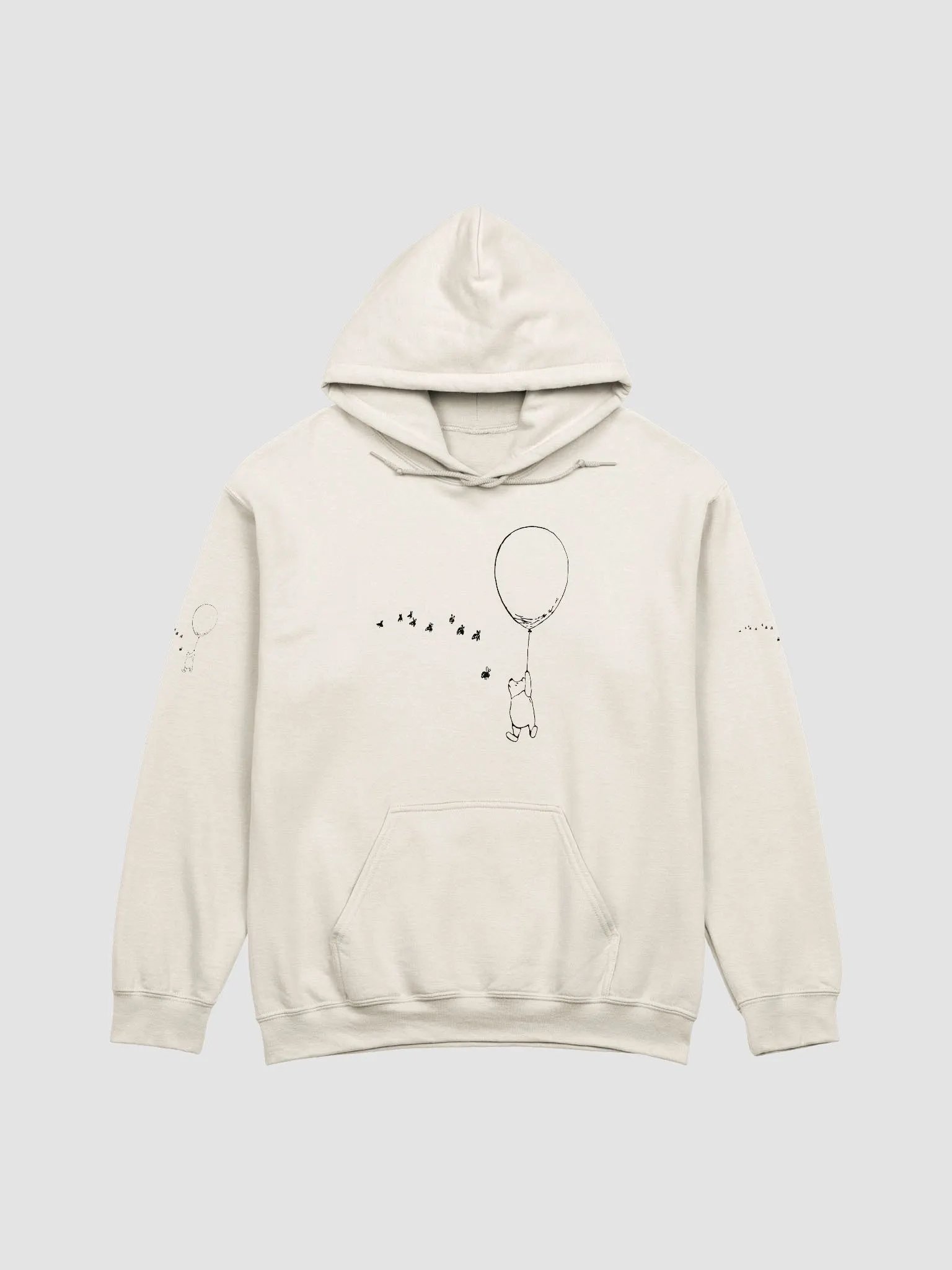 Pooh Bear Floating with the Bees Adult Hoodie product image (2)