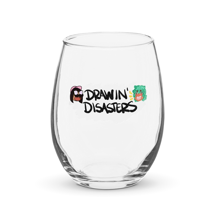 Drawin' Disasters Wine Glass product image (1)
