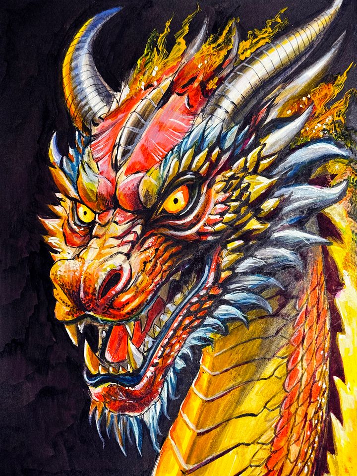 Chinese New Year Dragon Signed Original Artwork product image (1)
