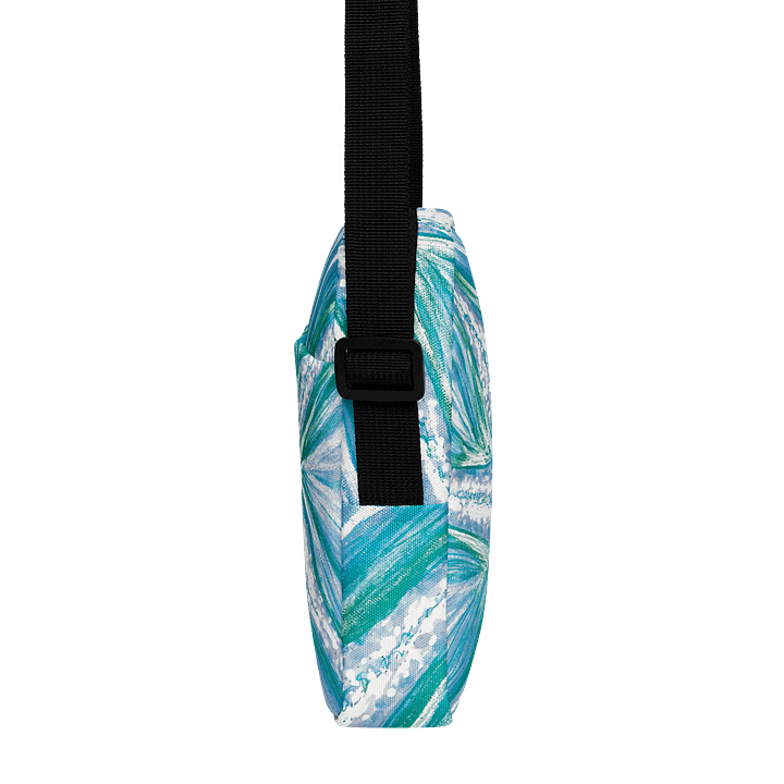 Bright Cyan Starfish | Crossbody Bag | by Monique Faella Designs™ | Coastal Cool Meets Everyday Utility | Sea-Inspired Style in Motion 🌊⭐🎒 product image (2)