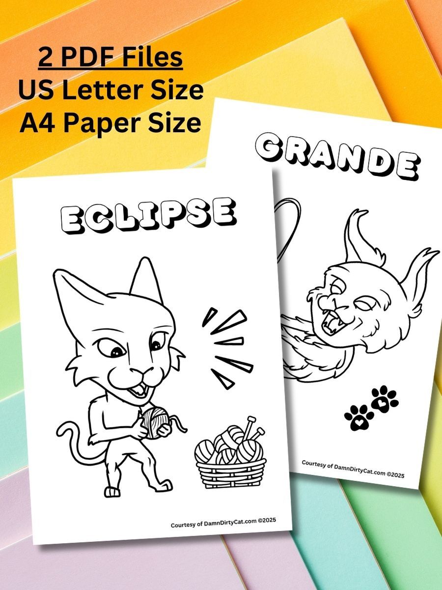 FREE Printable Coloring Book of Kittens - PDF Download product image (2)