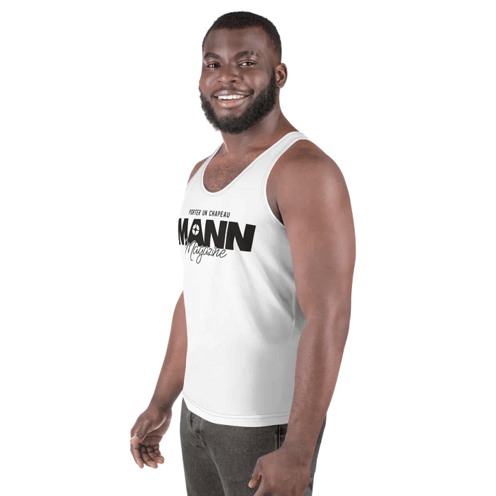 MANN Magazine White Tank Top product image (2)