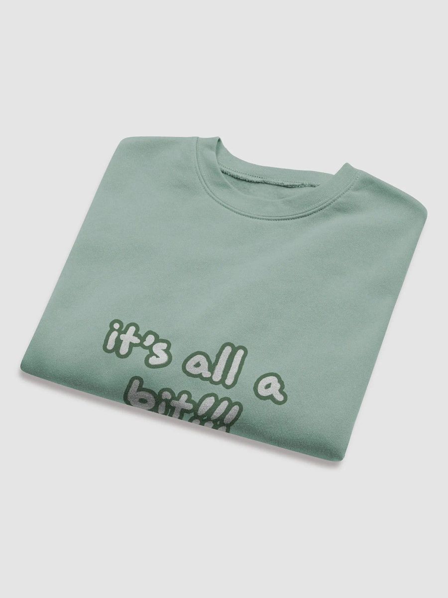 “It’s all a bit!!!” (sm. lined design, #527453) Women's Fleece Crop Sweatshirt product image (16)