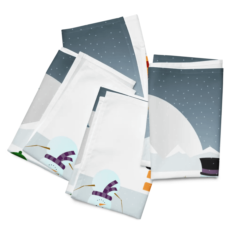 Set of 4 cloth napkin - Christmas at the lake product image (3)