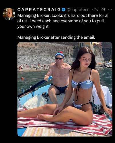 What’s one way you know your managing broker is out of touch with normal life?