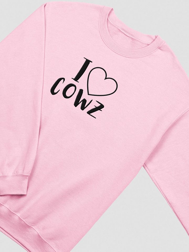 I Heart Cows Embroidery Sweatshirt product image (2)