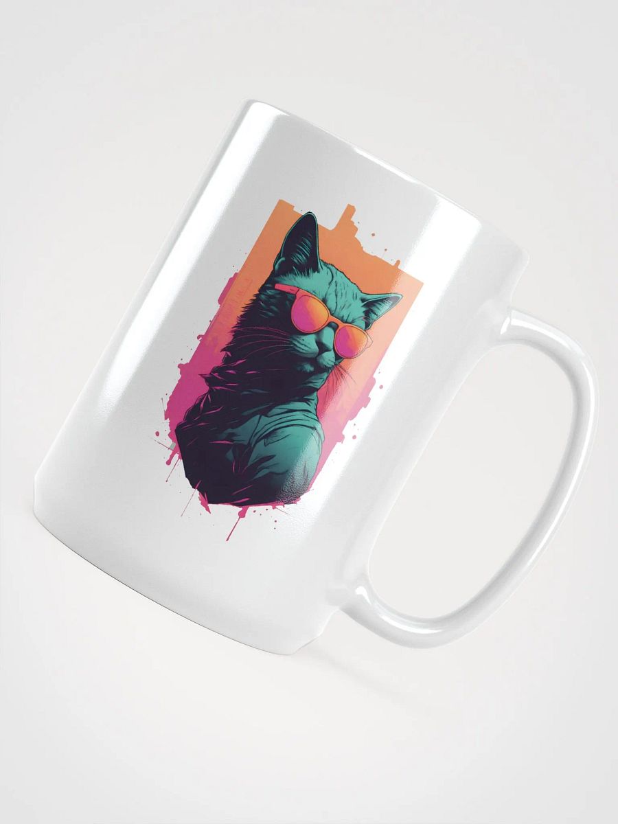 Confident Cat Neon Sunglasses Mug product image (4)