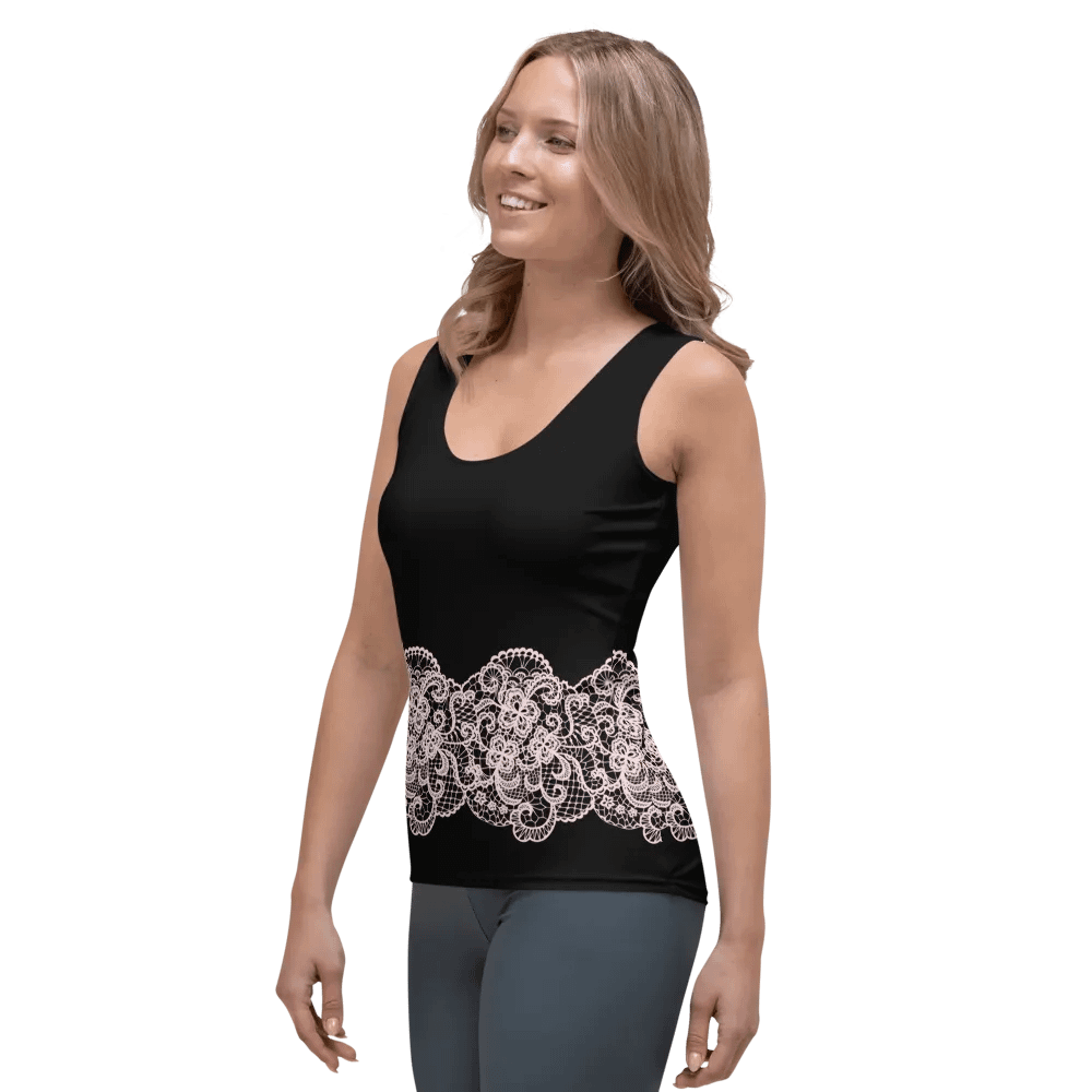Lace Pink Premium Sleeveless T-Shirt product image (5)