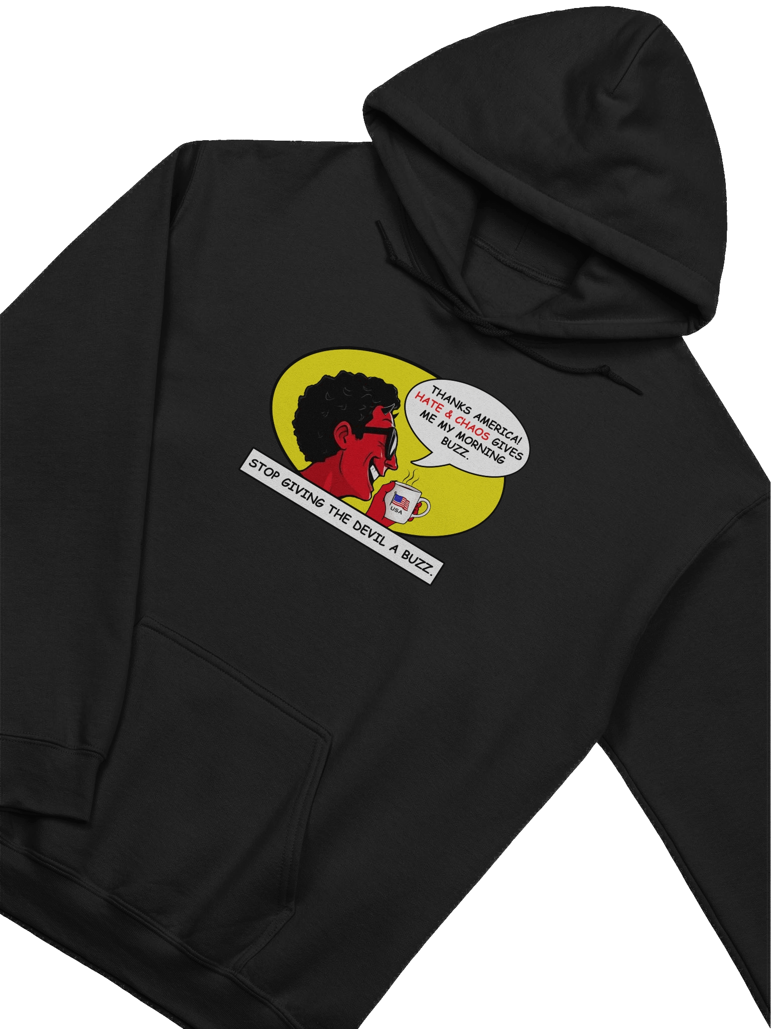 America Stop Giving The Devil A Buzz - Hoodie product image (3)