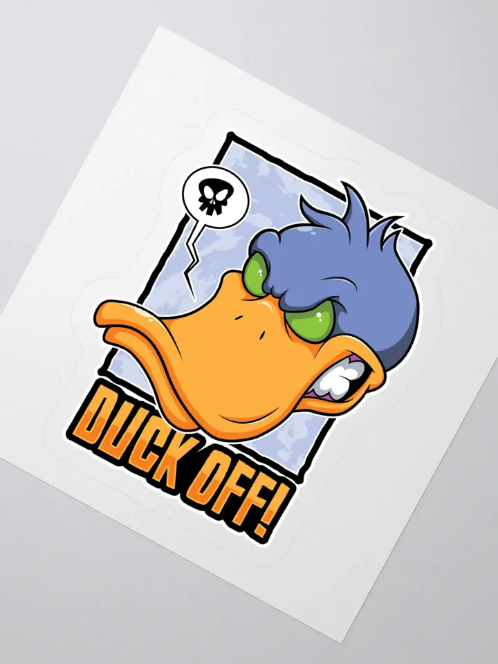 Duck Off Sticker – Funny Retro Cartoon Design product image (5)
